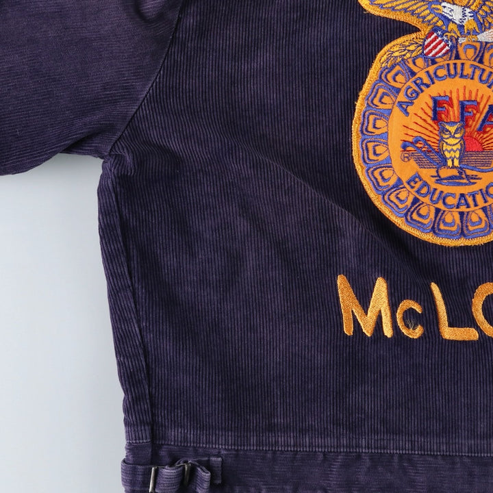 90'S FFA Jacket, Farmer's Corduroy Jacket, Men's Size S (Equivalent), Vintage cotton navy blue type Vintage Second Hand