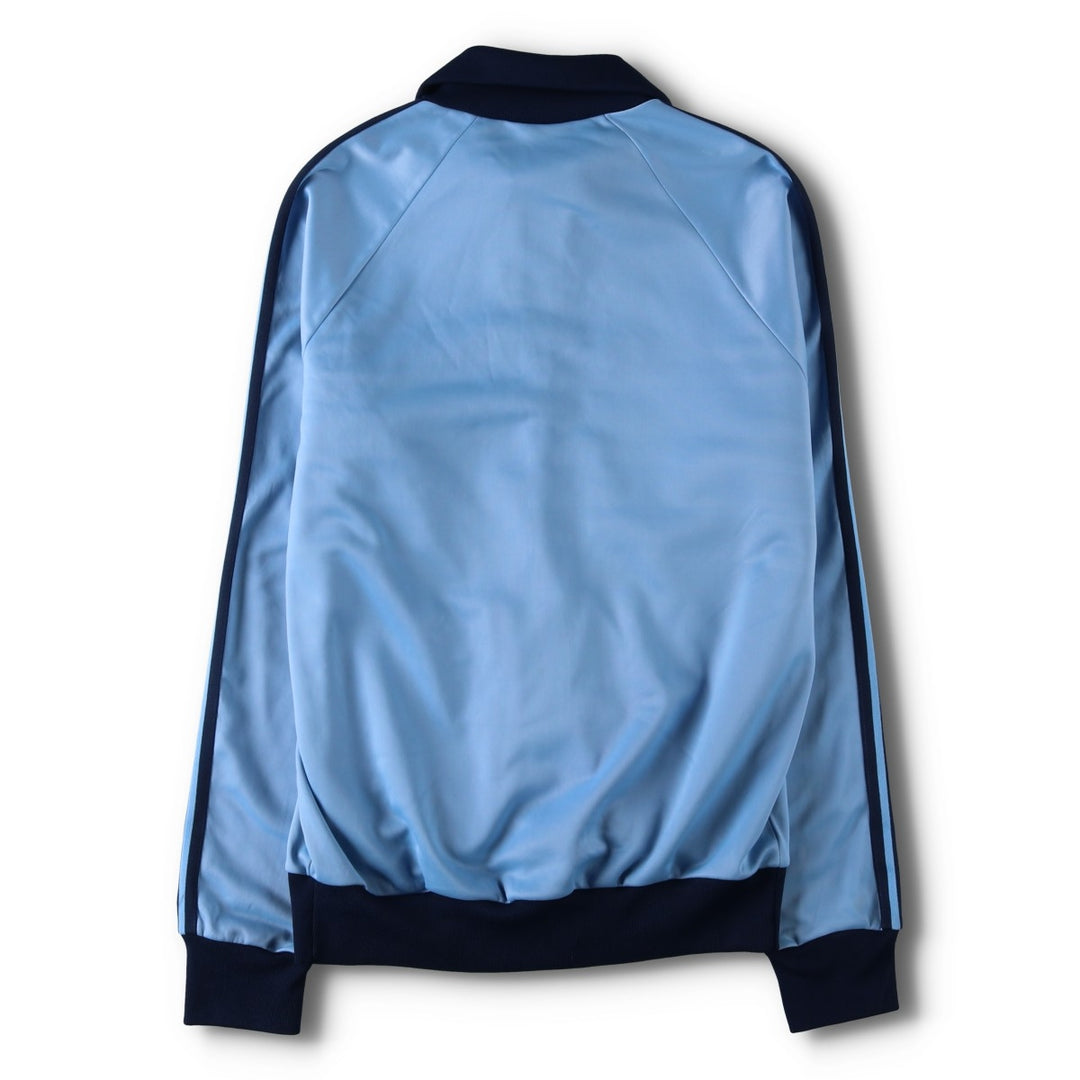 Vintage 70s-80'S Adidas track jacket, size M, men's polyester Blue type light blue Vintage Second Hand
