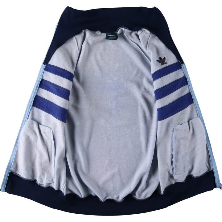 Vintage 70s-80'S Adidas track jacket, size M, men's polyester Blue type light blue Vintage Second Hand