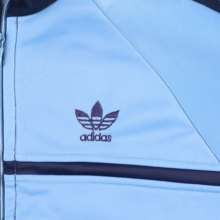 Vintage 70s-80'S Adidas track jacket, size M, men's polyester Blue type light blue Vintage Second Hand