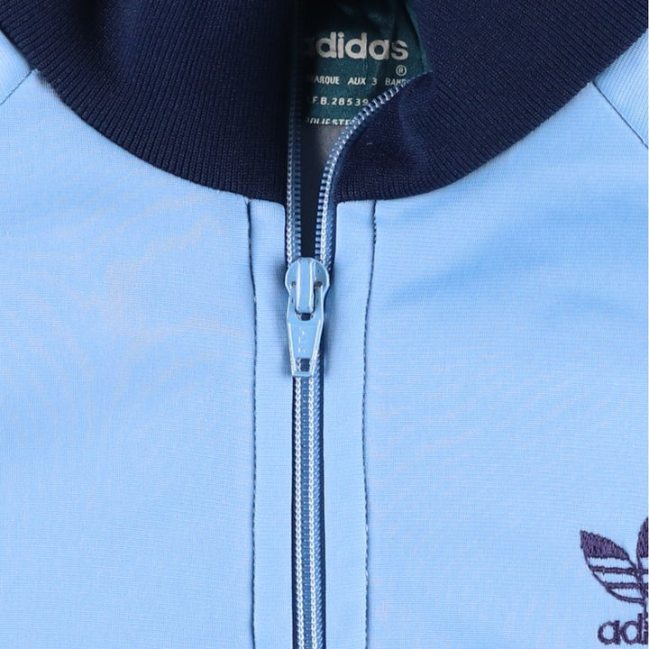 Vintage 70s-80'S Adidas track jacket, size M, men's polyester Blue type light blue Vintage Second Hand