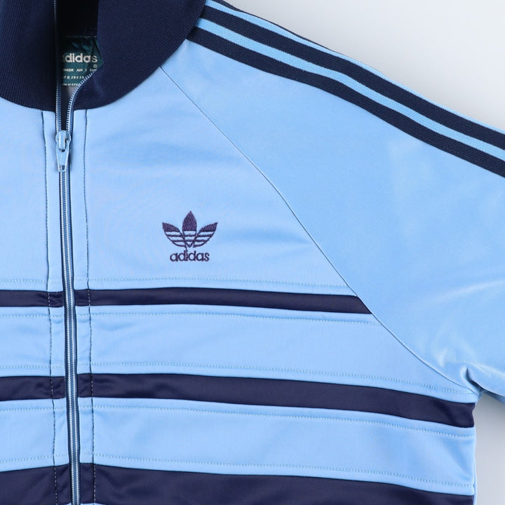 Vintage 70s-80'S Adidas track jacket, size M, men's polyester Blue type light blue Vintage Second Hand