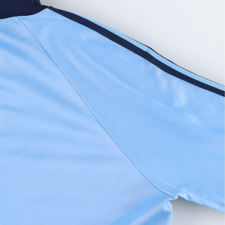 Vintage 70s-80'S Adidas track jacket, size M, men's polyester Blue type light blue Vintage Second Hand