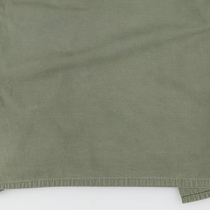 1960'S US Military Issue Jungle Fatigue Ripstop Military Jacket, Made in USA, Large-Short (Equivalent to Men's Size L) unclear Khaki type Vintage Second Hand