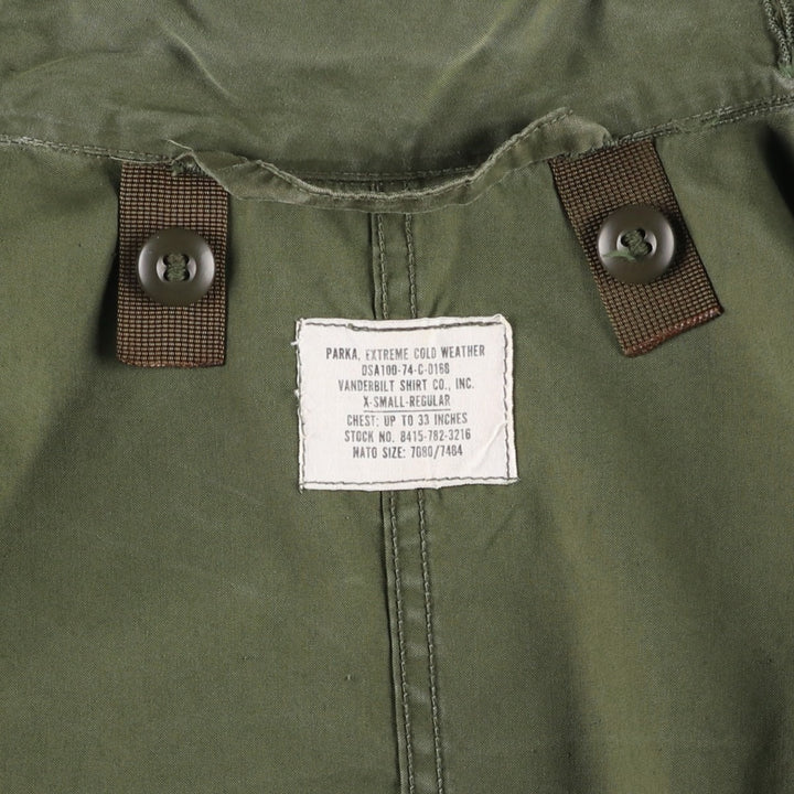 1970'S US Military Issue M-65 Mod Coat, Made in USA, X-SMALL-REGULAR (Equivalent to Men's XS), Vintage unclear Khaki type Vintage Second Hand