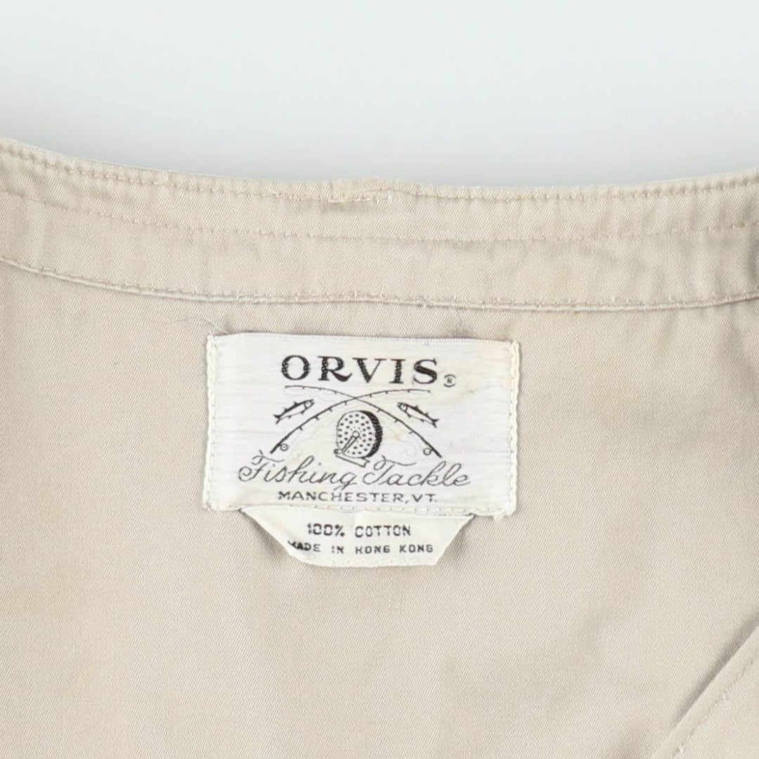 1960'S Orvis Fishing Vest, Men's Size L (approx.), Vintage cotton Beige type Vintage Second Hand