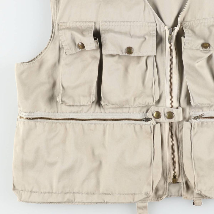 1960'S Orvis Fishing Vest, Men's Size L (approx.), Vintage cotton Beige type Vintage Second Hand