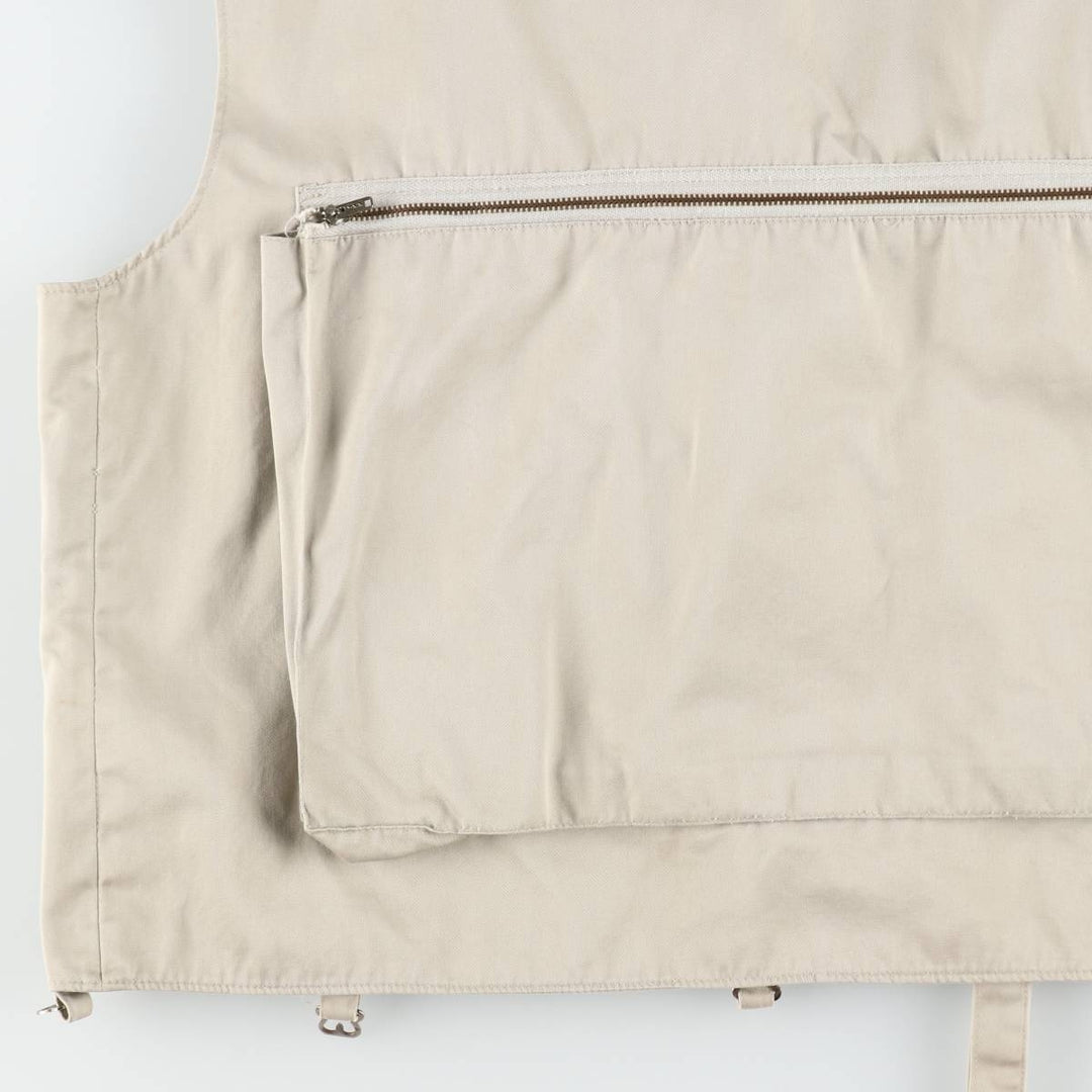 1960'S Orvis Fishing Vest, Men's Size L (approx.), Vintage cotton Beige type Vintage Second Hand