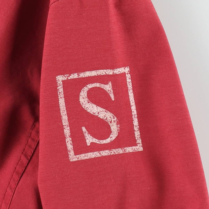 90'S Stussy Outer Gear Anorak Jacket, Made in USA, Men's Size XL (approx.), Vintage Nylon burgundy type Vintage Second Hand