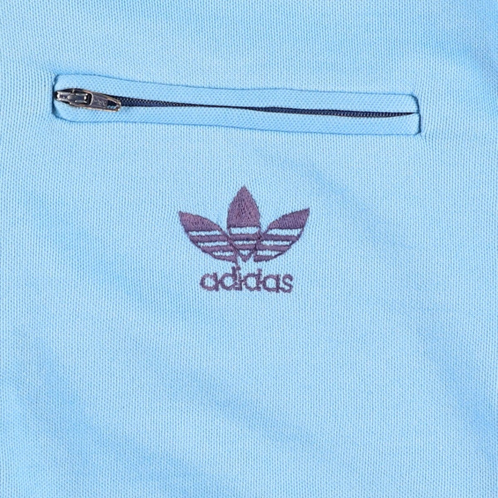 1970'S Adidas VENTEX Track Jacket, Made in France, Men's Size M (approx.), Vintage polyester Blue type light blue Vintage Second Hand