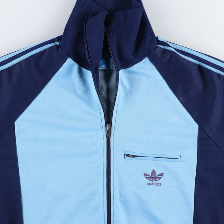 1970'S Adidas VENTEX Track Jacket, Made in France, Men's Size M (approx.), Vintage polyester Blue type light blue Vintage Second Hand