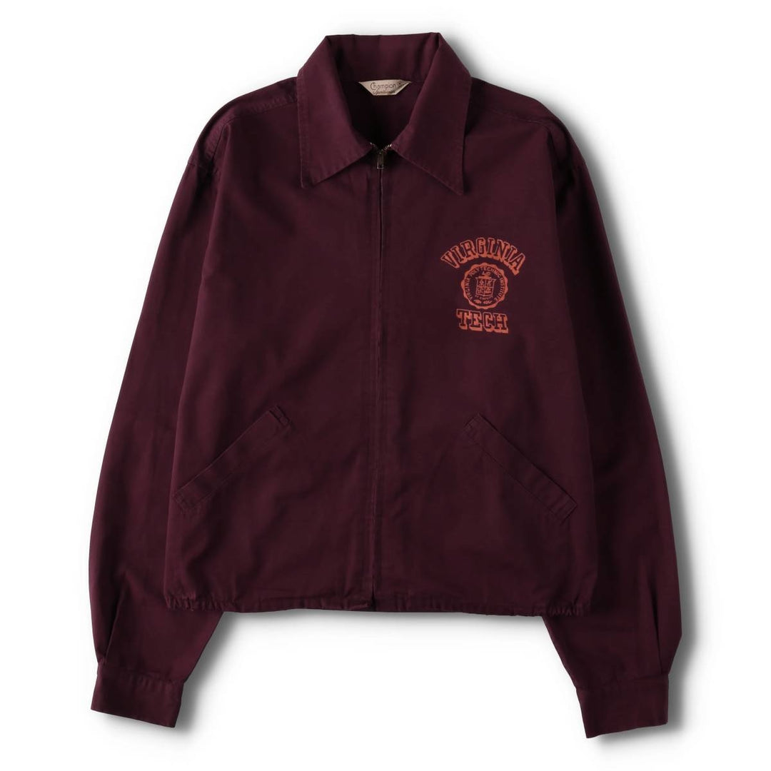 1950s-1960'S Champion College Triple Print Swing Top Sports Jacket, Men's Size M (Equivalent) Vintage unclear wine-red Vintage Second Hand
