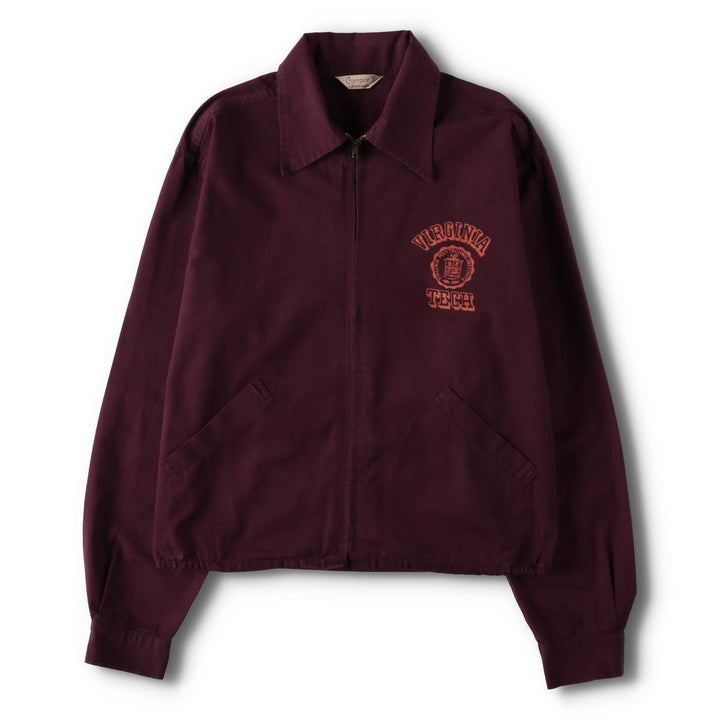 1950s-1960'S Champion College Triple Print Swing Top Sports Jacket, Men's Size M (Equivalent) Vintage unclear wine-red Vintage Second Hand