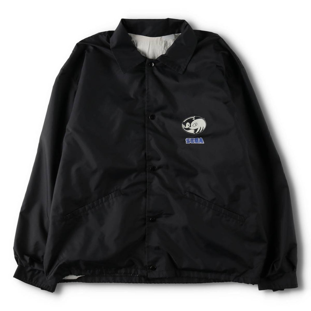 SEGA Sonic Knuckles Coach Jacket, Men's Size XL (approx.) unclear black type Vintage Second Hand