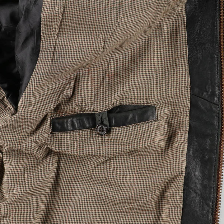 Ralph Lauren POLO by Ralph Lauren Swing Top Leather Blouson, Men's Size L (approx.) genuine leather black type Vintage Second Hand