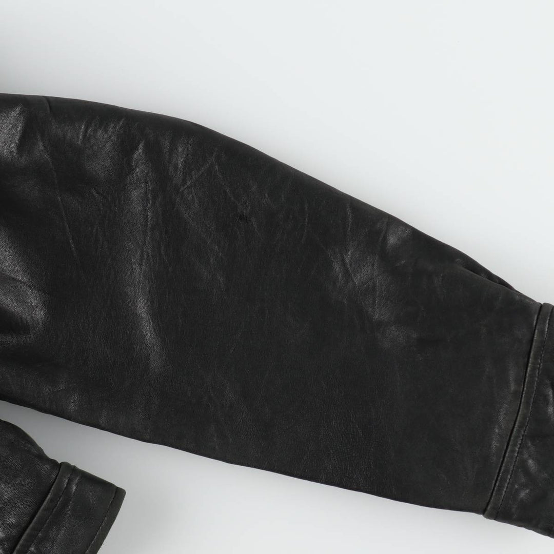 Ralph Lauren POLO by Ralph Lauren Swing Top Leather Blouson, Men's Size L (approx.) genuine leather black type Vintage Second Hand