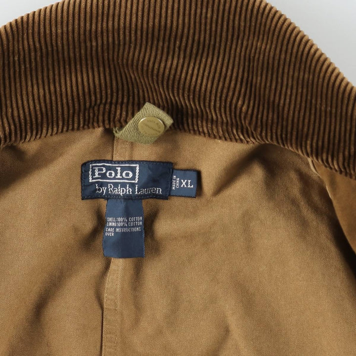 Ralph Lauren POLO by Ralph Lauren Duck Hunting Jacket, Men's Size XL (approx.) cotton beige type brown Vintage Second Hand