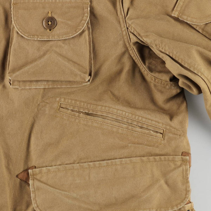 Ralph Lauren POLO by Ralph Lauren Duck Hunting Jacket, Men's Size XL (approx.) cotton beige type brown Vintage Second Hand