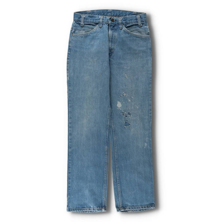 1970'S Levi's 40519-0213 Late 66 Series Orange Tab Straight Denim Pants, Made in USA, Men's W30 (approx.) Vintage cotton blue type Vintage Second Hand