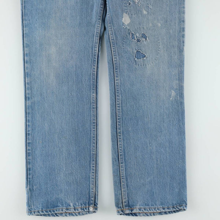 1970'S Levi's 40519-0213 Late 66 Series Orange Tab Straight Denim Pants, Made in USA, Men's W30 (approx.) Vintage cotton blue type Vintage Second Hand