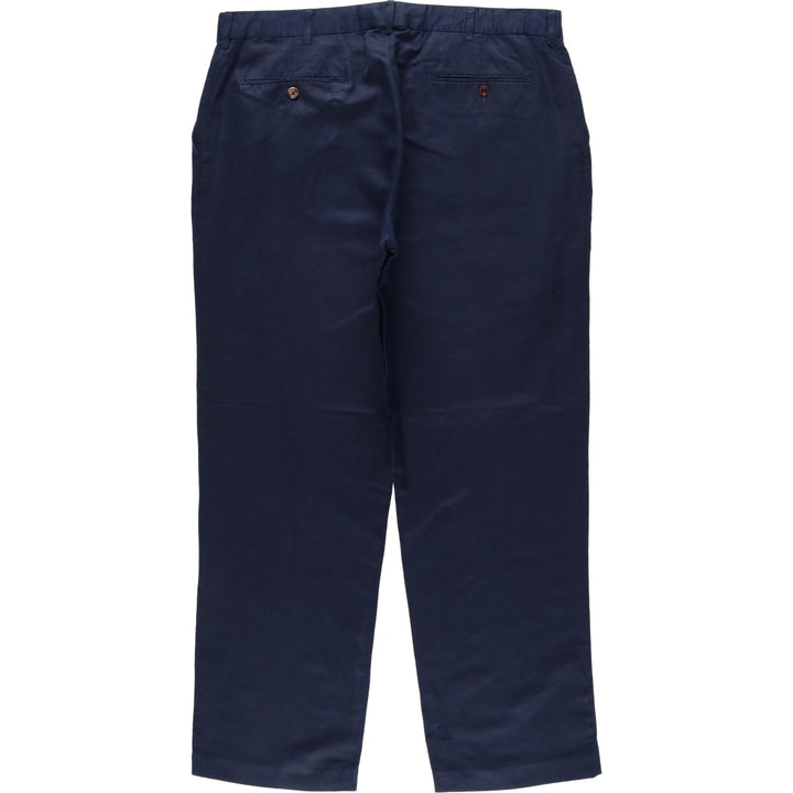 Ralph Lauren POLO by Ralph Lauren PRESTON FIT Linen Pants/Slacks, Men's Size W37 (approx.) linen navy blue type Vintage Second Hand