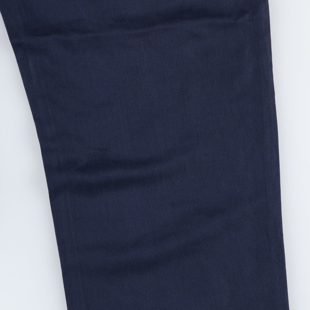 Ralph Lauren POLO by Ralph Lauren PRESTON FIT Linen Pants/Slacks, Men's Size W37 (approx.) linen navy blue type Vintage Second Hand