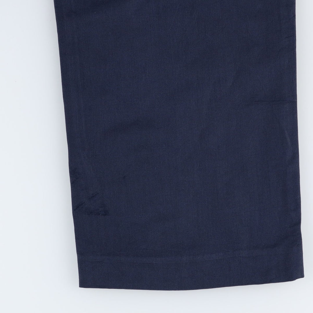 Ralph Lauren POLO by Ralph Lauren PRESTON FIT Linen Pants/Slacks, Men's Size W37 (approx.) linen navy blue type Vintage Second Hand