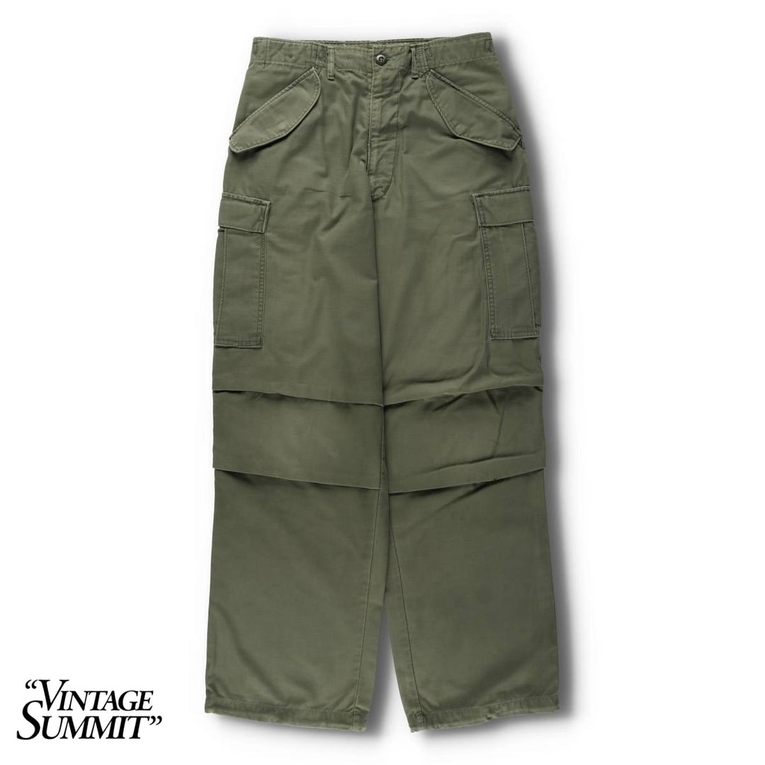 1960'S US Military M-65 Cargo Pants, Made in USA, Men's Size W32 (approx.), Vintage unclear Khaki type Vintage Second Hand