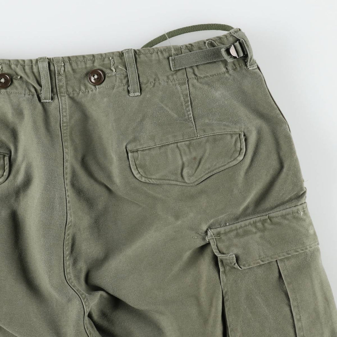Authentic US military issue 1950'S M-51 military cargo pants, made in USA, men's size W34 equivalent, vintage. unclear Khaki type Vintage Second Hand