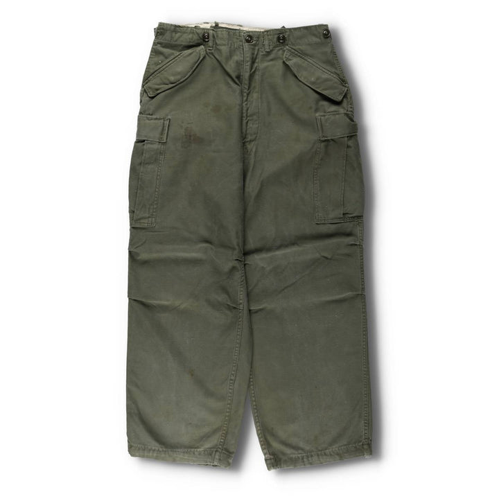 1950'S US Military Issue M-51 Military Cargo Pants, Regular Medium, Men's W34 equivalent, Vintage unclear Khaki type Vintage Second Hand