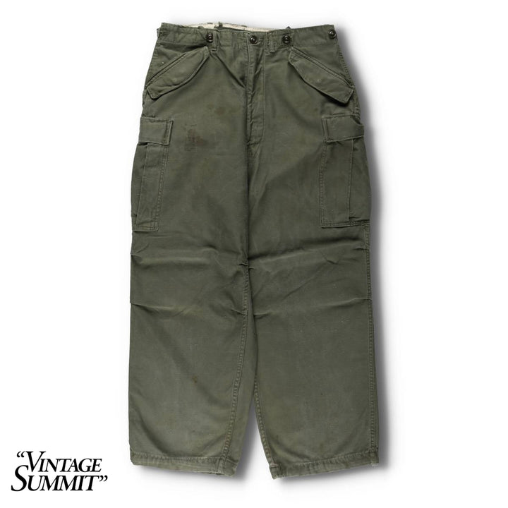 1950'S US Military Issue M-51 Military Cargo Pants, Regular Medium, Men's W34 equivalent, Vintage unclear Khaki type Vintage Second Hand