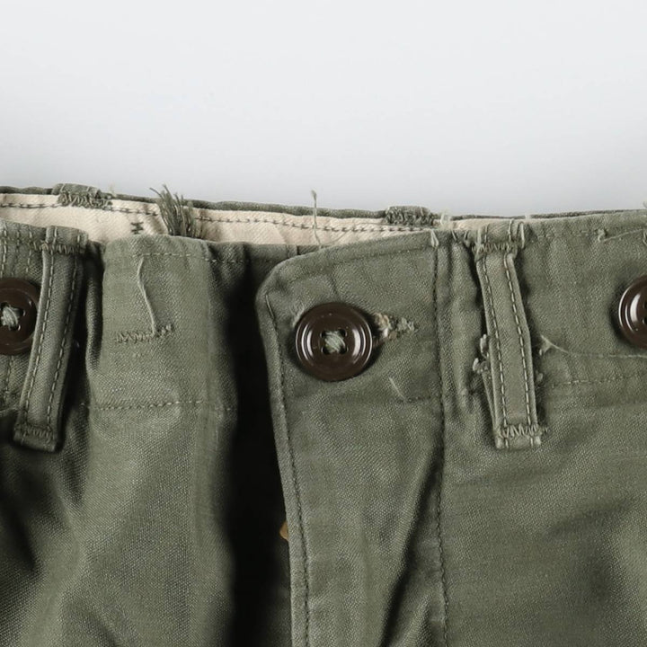 1950'S US Military Issue M-51 Military Cargo Pants, Regular Medium, Men's W34 equivalent, Vintage unclear Khaki type Vintage Second Hand