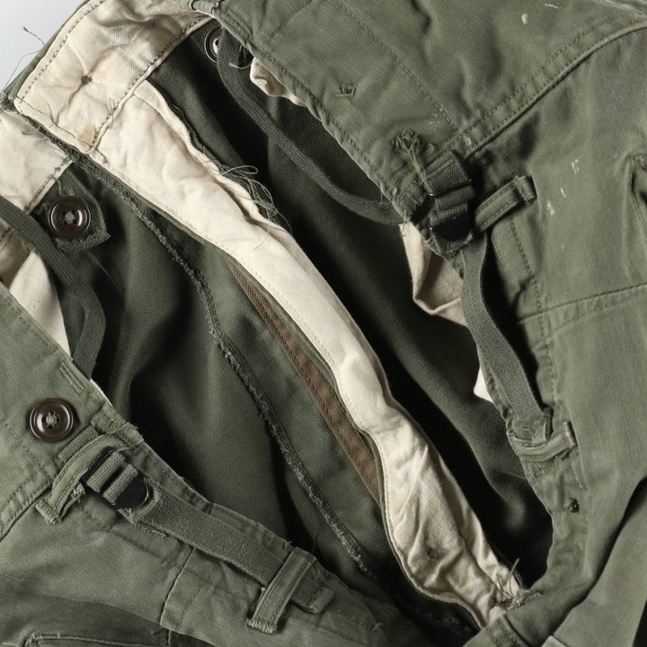1950'S US Military Issue M-51 Military Cargo Pants, Regular Medium, Men's W34 equivalent, Vintage unclear Khaki type Vintage Second Hand