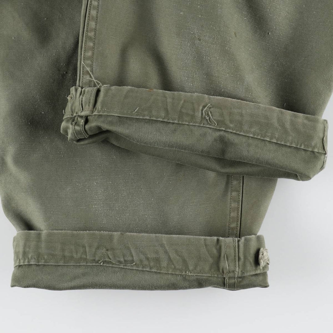 1950'S US Military Issue M-51 Military Cargo Pants, Regular Medium, Men's W34 equivalent, Vintage unclear Khaki type Vintage Second Hand