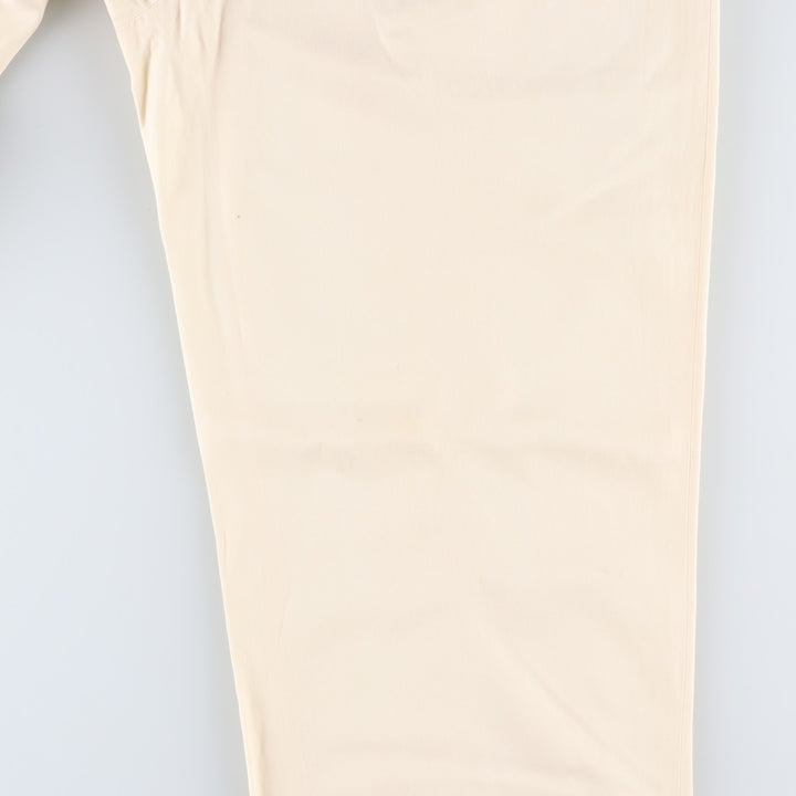 Ralph Lauren POLO by Ralph Lauren Two-Pleat Silk x Cotton Slacks Pants, Men's Size W33 (approx.) silk ivory Vintage Second Hand