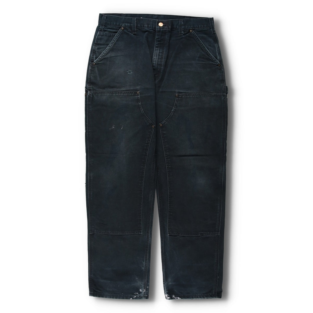 Carhartt Dungaree Fit Double Knee Duck Painter Pants Men's W36 cotton black type Vintage Second Hand