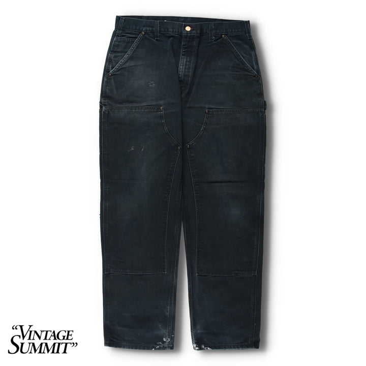 Carhartt Dungaree Fit Double Knee Duck Painter Pants Men's W36 cotton black type Vintage Second Hand