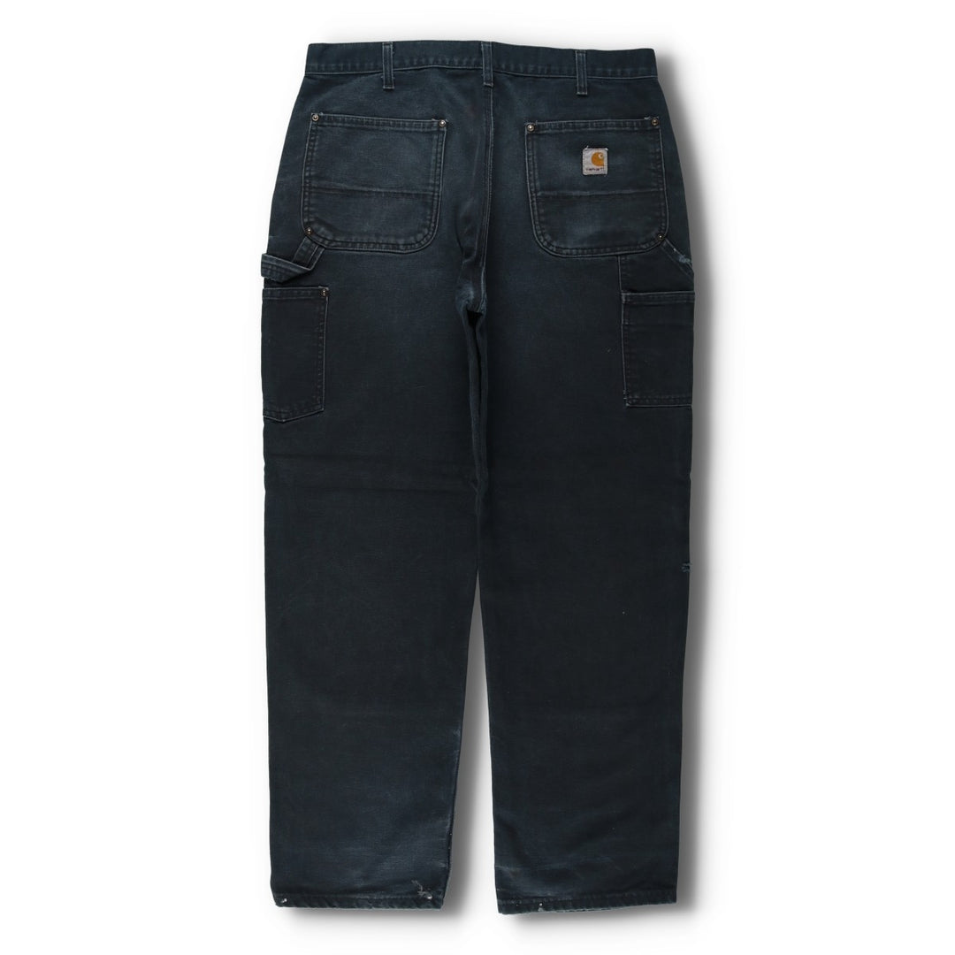 Carhartt Dungaree Fit Double Knee Duck Painter Pants Men's W36 cotton black type Vintage Second Hand