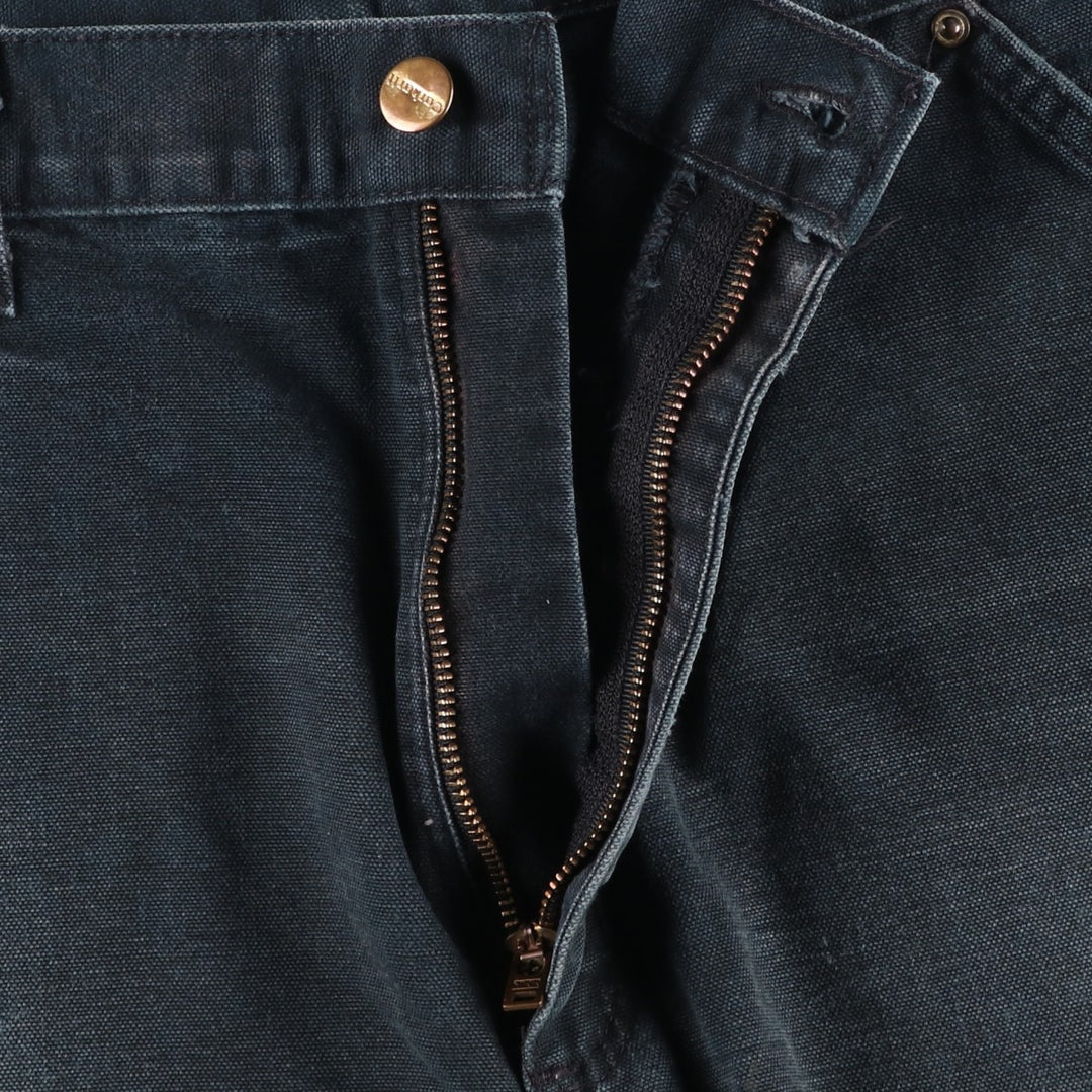 Carhartt Dungaree Fit Double Knee Duck Painter Pants Men's W36 cotton black type Vintage Second Hand