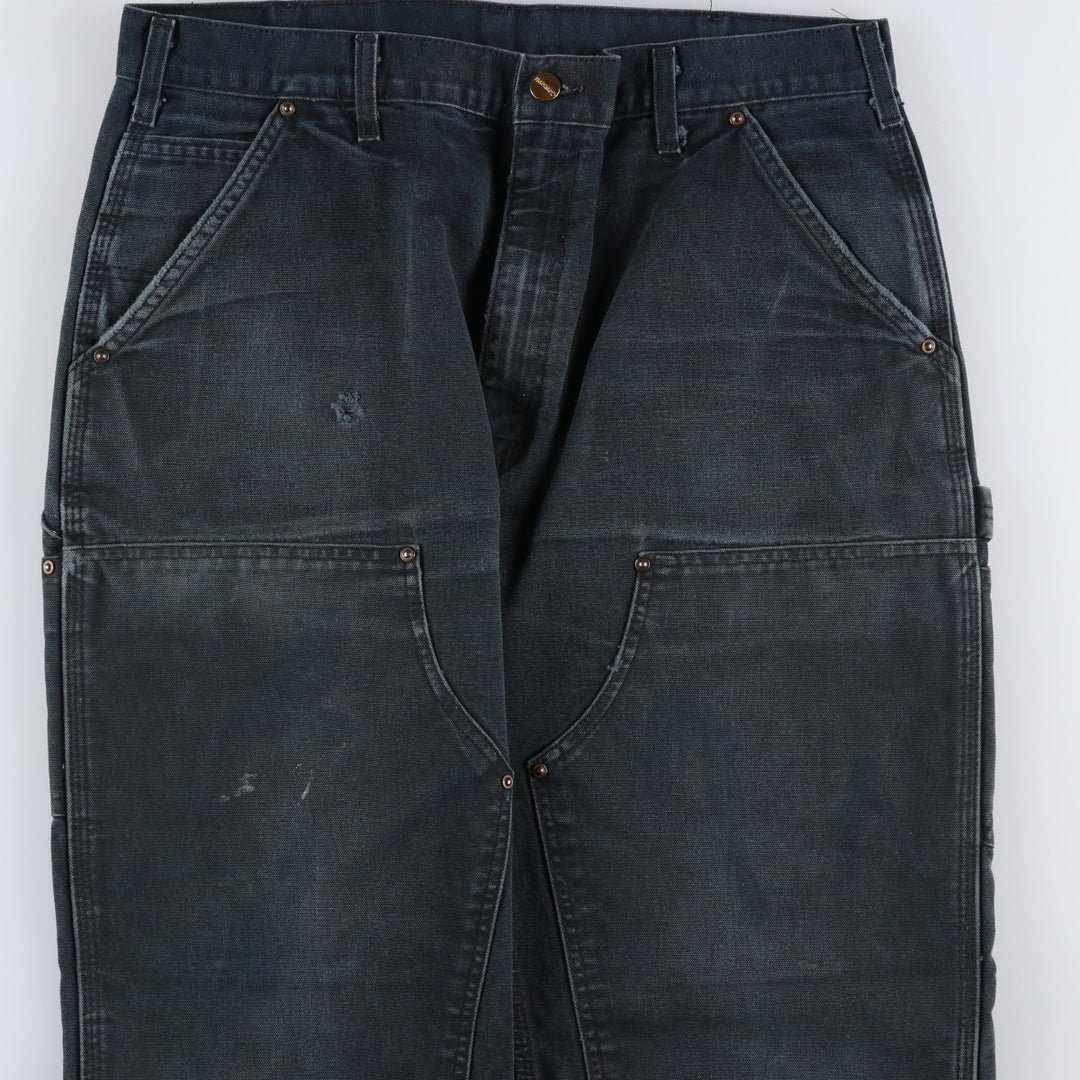 Carhartt Dungaree Fit Double Knee Duck Painter Pants Men's W36 cotton black type Vintage Second Hand