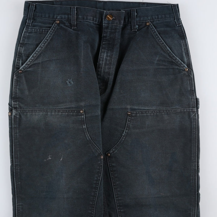 Carhartt Dungaree Fit Double Knee Duck Painter Pants Men's W36 cotton black type Vintage Second Hand