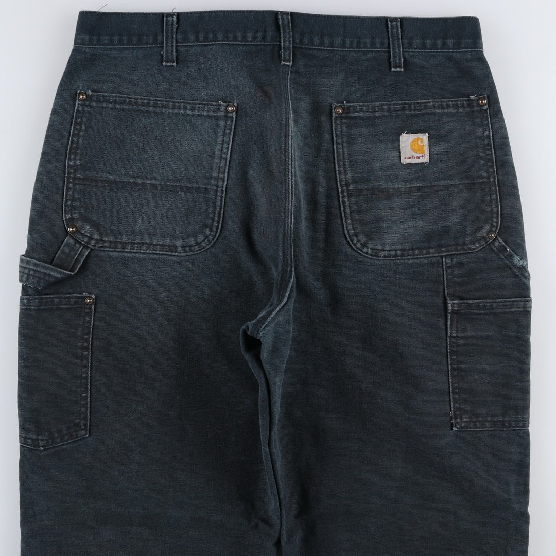 Carhartt Dungaree Fit Double Knee Duck Painter Pants Men's W36 cotton black type Vintage Second Hand