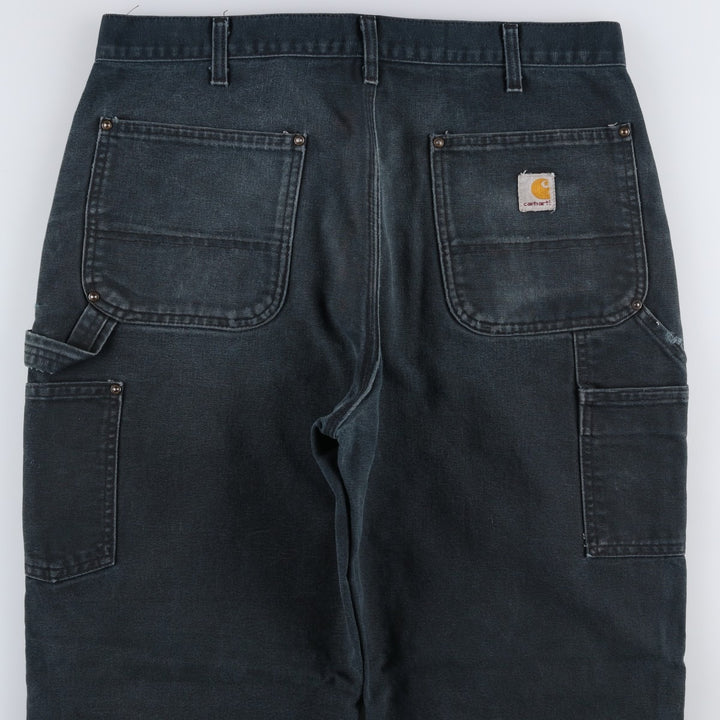 Carhartt Dungaree Fit Double Knee Duck Painter Pants Men's W36 cotton black type Vintage Second Hand
