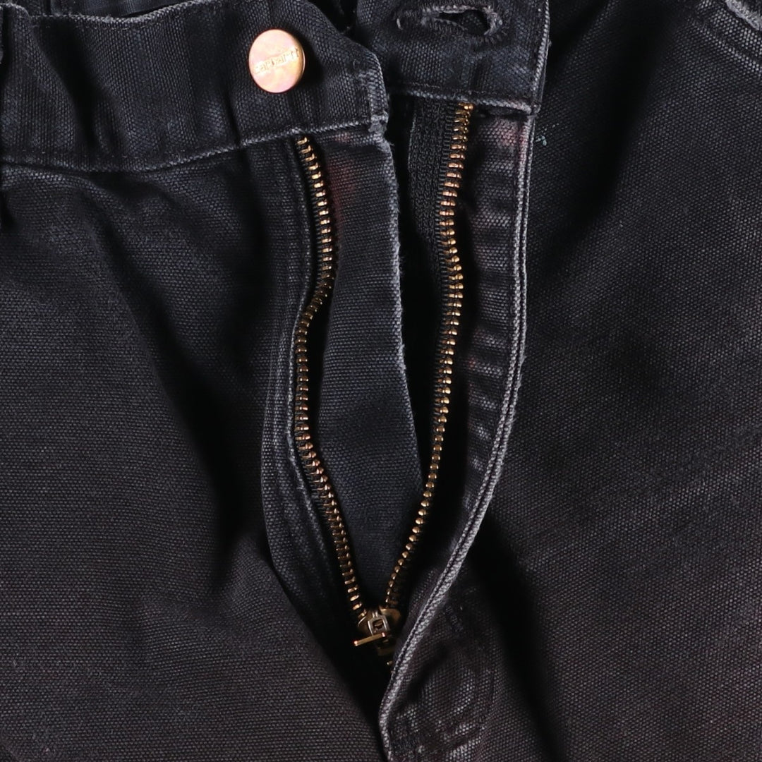 Carhartt Loose Fit Double Knee Duck Painter Pants, Made in USA, Men's, W31 equivalent cotton black type Vintage Second Hand