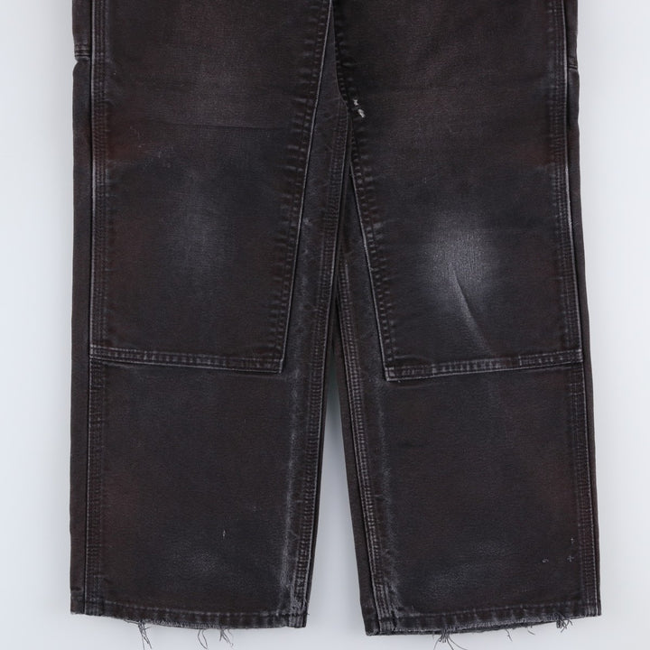 Carhartt Loose Fit Double Knee Duck Painter Pants, Made in USA, Men's, W31 equivalent cotton black type Vintage Second Hand