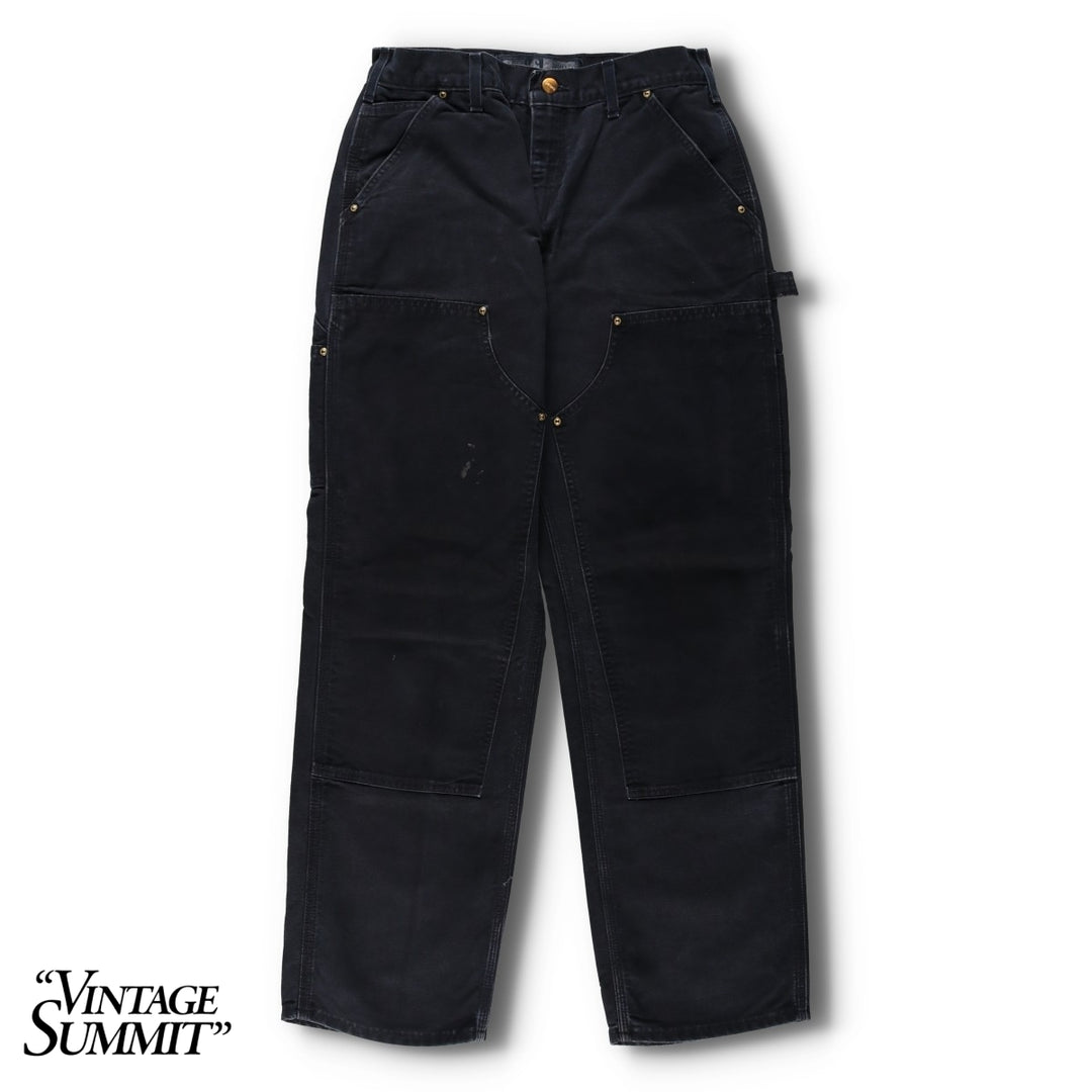 Carhartt Loose Original Fit Double Knee Duck Painter Pants, Made in USA, Men's W30 (approx.) cotton black type Vintage Second Hand