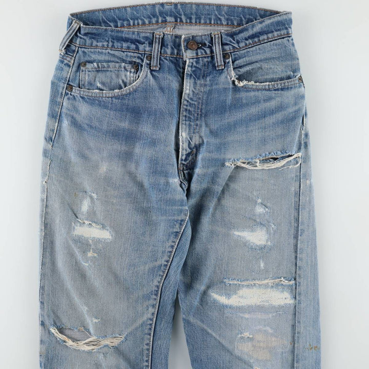 1970'S Levi's 505 66 Pre-facelift Tapered Denim Pants, Men's W31 (approx.), Vintage unclear blue type Vintage Second Hand