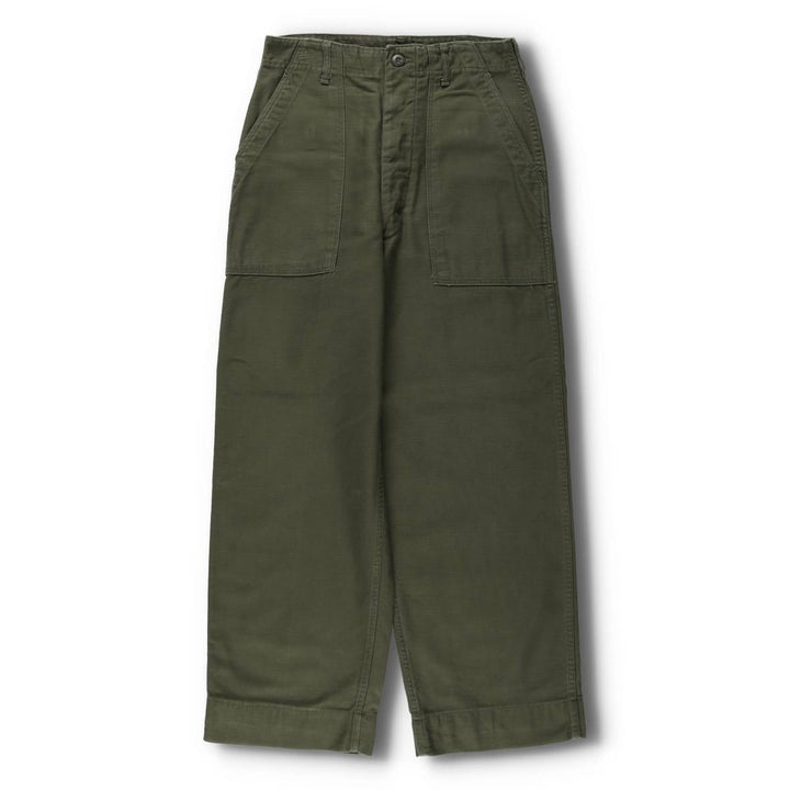 1960s-1970'S US Military Issue Baker Pants, Made in USA, Size 30x31 (Men's W28 equivalent), Vintage cotton Khaki type Vintage Second Hand