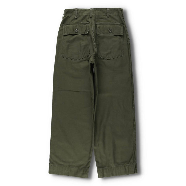 1960s-1970'S US Military Issue Baker Pants, Made in USA, Size 30x31 (Men's W28 equivalent), Vintage cotton Khaki type Vintage Second Hand