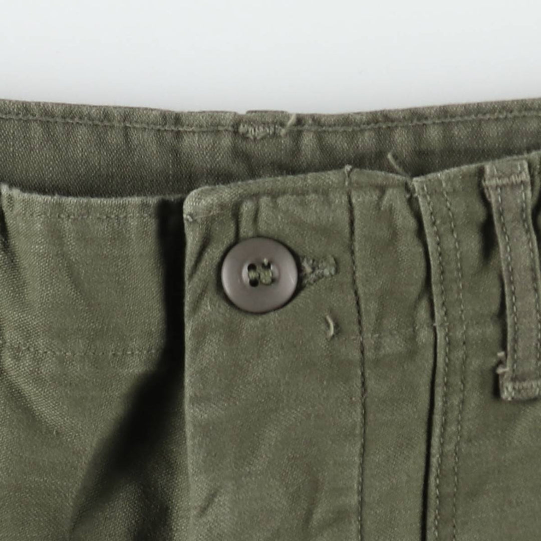 1960s-1970'S US Military Issue Baker Pants, Made in USA, Size 30x31 (Men's W28 equivalent), Vintage cotton Khaki type Vintage Second Hand